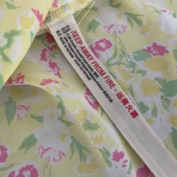 Intimately Free People Lemon Pink Floral Print Camisole Top Size Medium - Picture 8 of 9
